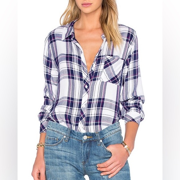 A n t h r o p o l o g i e • Rails plaid coastal cowgirl button down - Picture 1 of 9